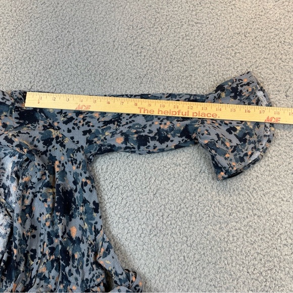 Free People  Romper Womens Small  All The Right Ruffles Raven Combo Button Back - Picture 15 of 16